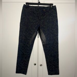 Roseanna Made in France Camo Trousers with Leather Details